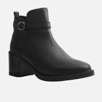 Botin tacon opaline de cuero para mujer - Negro