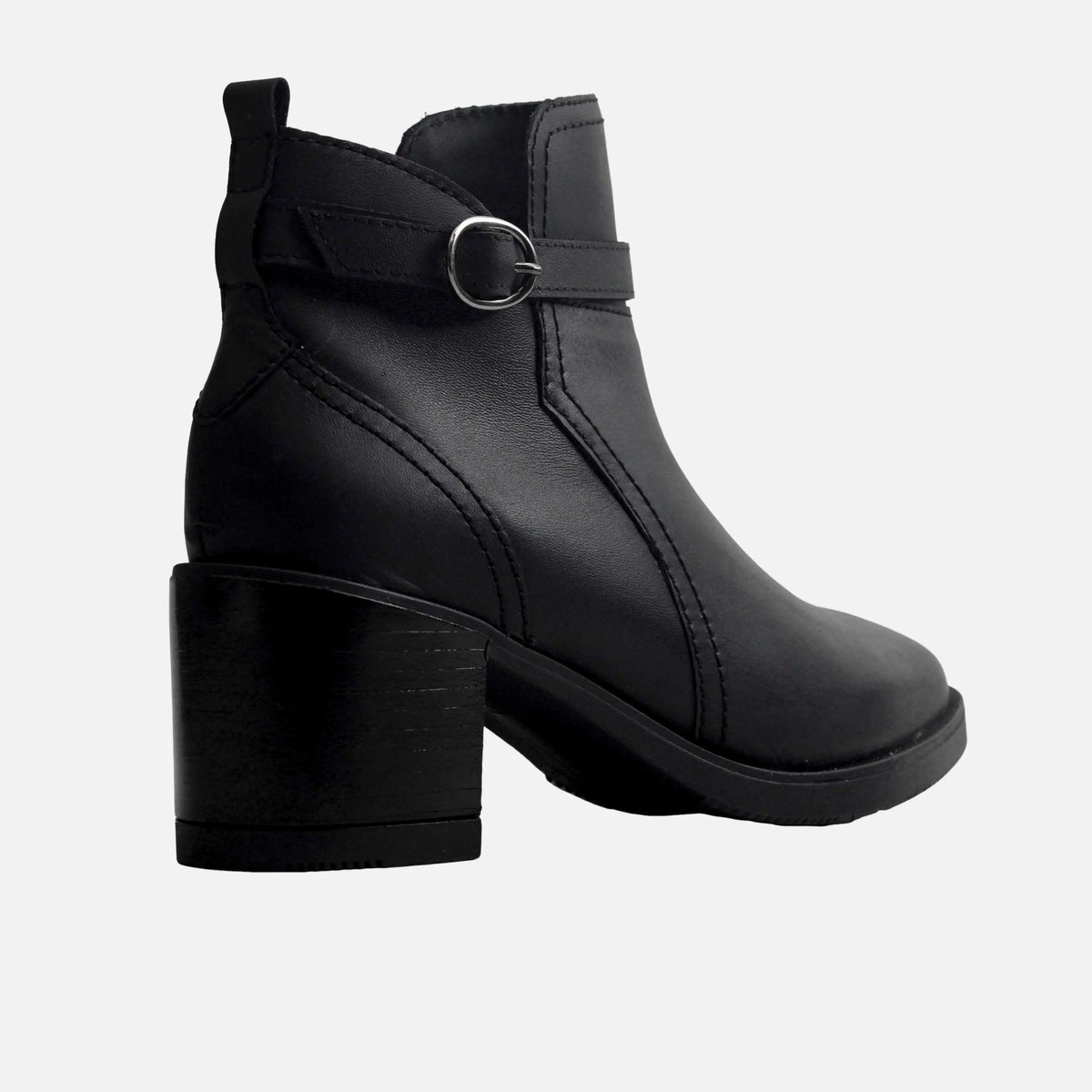Botin tacon opaline de cuero para mujer - Negro