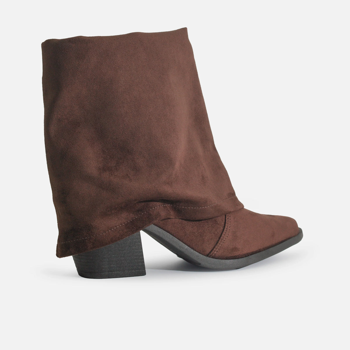 Botin tacon radiana de textil para mujer - Café