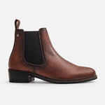Botin tacon lumi de cuero para mujer - Brandy