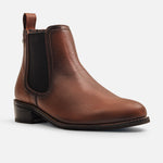 Botin tacon lumi de cuero para mujer - Brandy