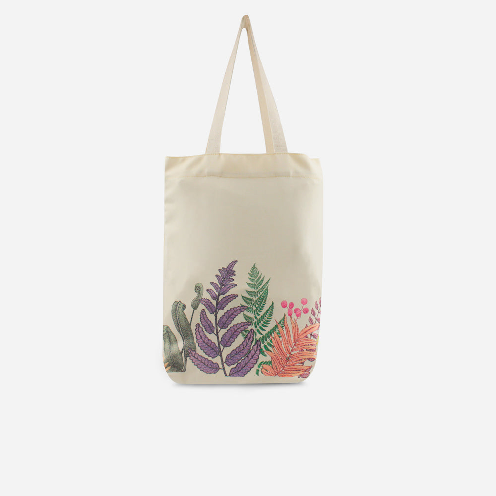 Bolsa de tela marina de textil para mujer - Beige