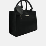 Cartera julieta de cuero para mujer - Negro