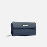 Billetera rosie de cuero para mujer - Azul