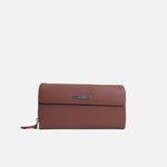 Billetera rosie de cuero para mujer - Miel