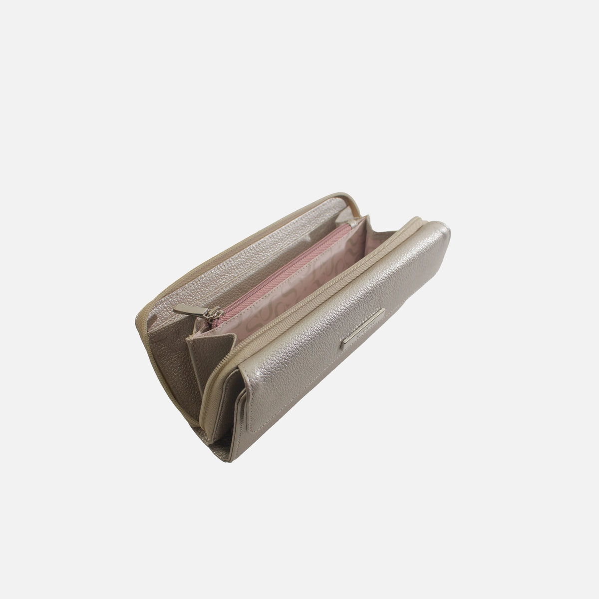 Billetera rosie de cuero para mujer - Oro