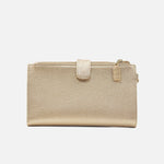 Billetera elaya de cuero para mujer - Oro