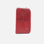 Portacelular corine de cuero para mujer - Rojo