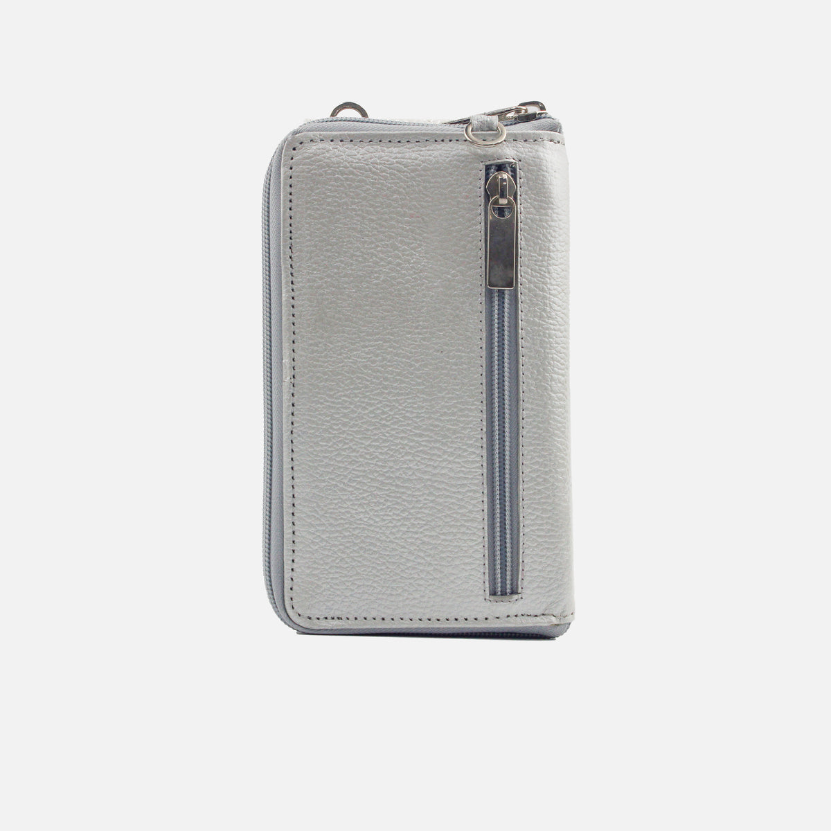 Portacelular corine de cuero para mujer - Plata