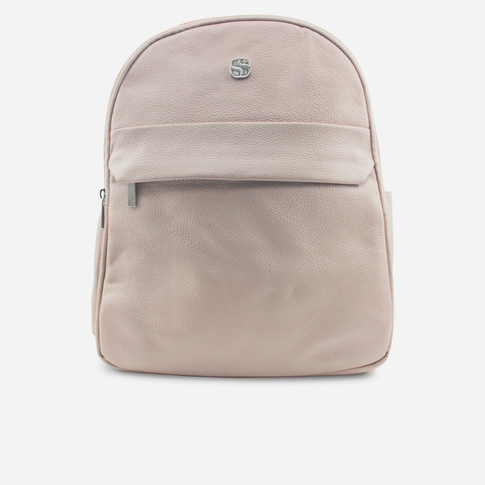 Morral amara de cuero para mujer - Nude