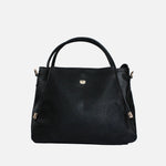 Cartera marzia de cuero para mujer - Negro