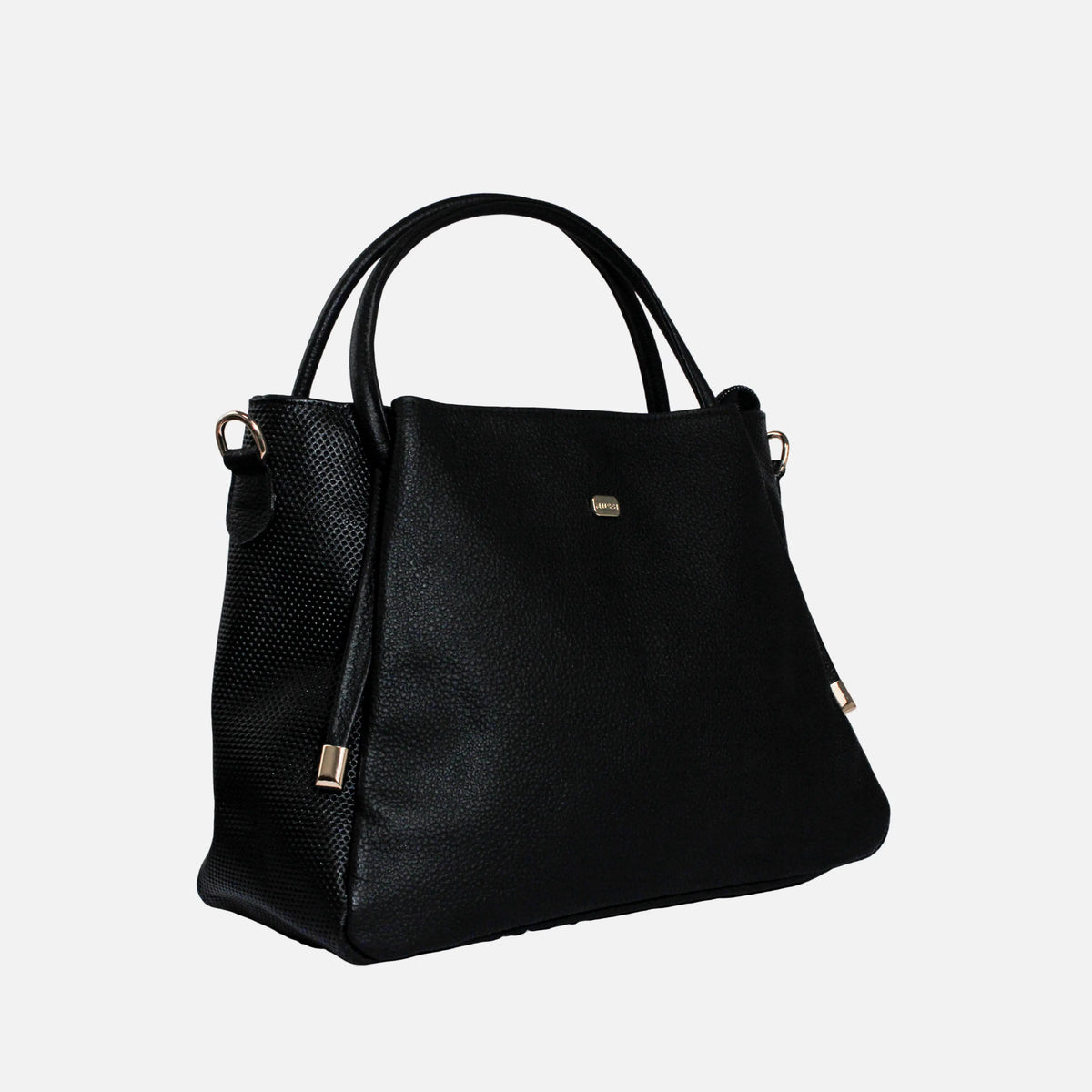 Cartera marzia de cuero para mujer - Negro