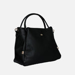 Cartera marzia de cuero para mujer - Negro