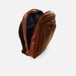 Morral tadeo de cuero para hombre - Miel