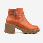 Botin tractorado maia de cuero para mujer - Miel