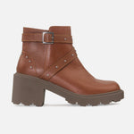 Botin tractorado maia de cuero para mujer - Miel