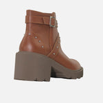 Botin tractorado maia de cuero para mujer - Miel