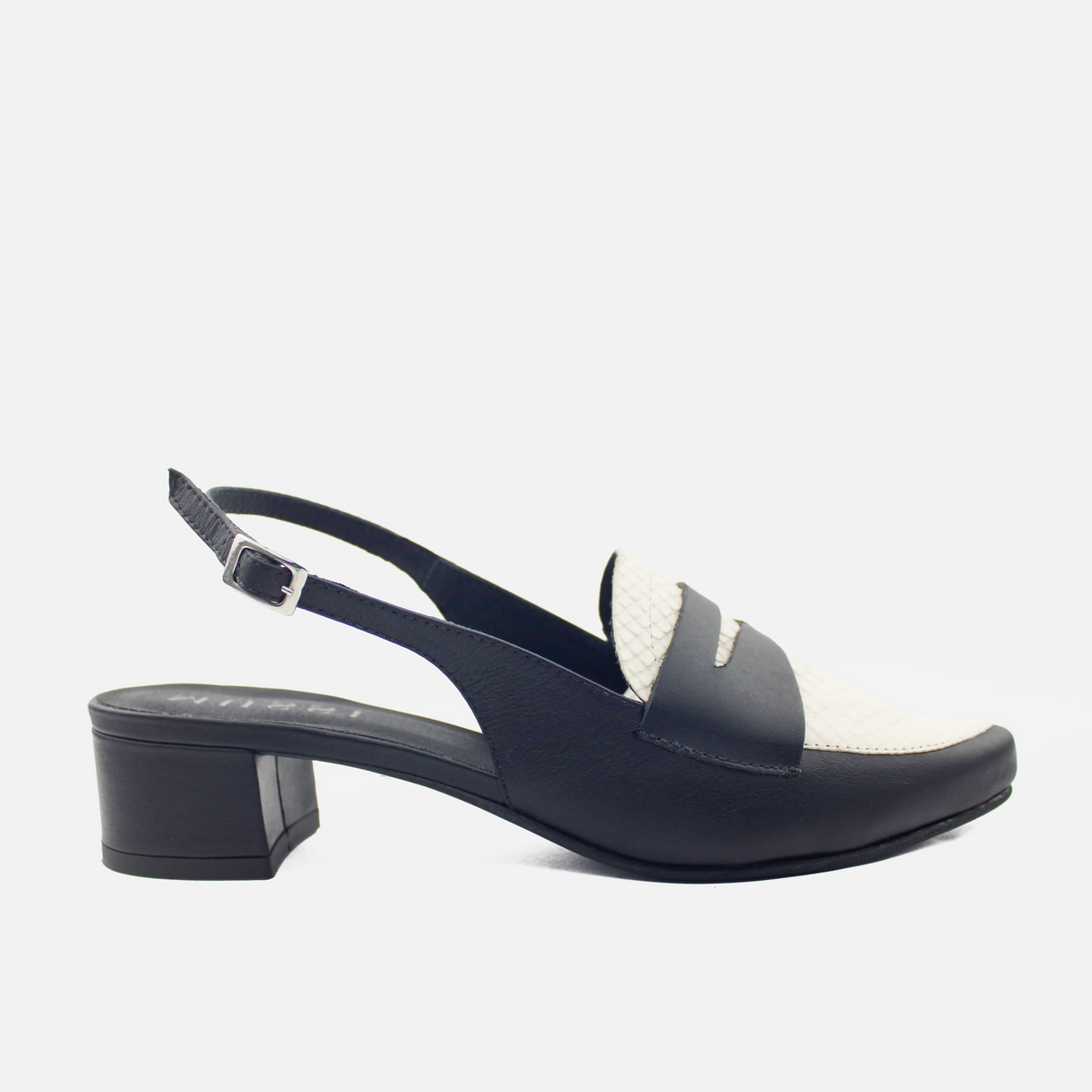 Tacones liliana de cuero para mujer - Negro