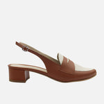 Tacones liliana de cuero para mujer - Miel