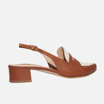 Tacones liliana de cuero para mujer - Miel