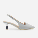 Tacones luzia de cuero para mujer - Gris