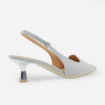 Tacones luzia de cuero para mujer - Gris