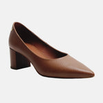 Tacones estela de cuero para mujer - Miel
