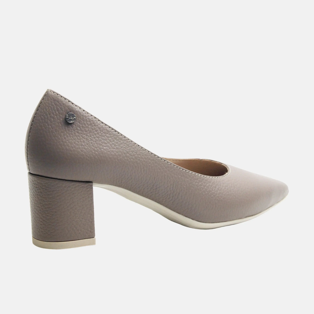Tacones estela de cuero para mujer - Taupe