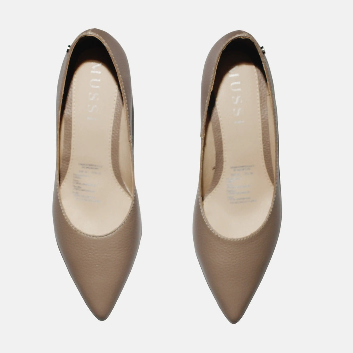 Tacones estela de cuero para mujer - Taupe