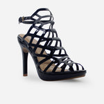 Sandalia tacon plataforma cleo de sintético para mujer - Negro