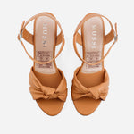 Sandalia plataforma livia de sintético para mujer - Almendra