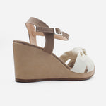 Sandalia plataforma livia de sintético para mujer - Hueso