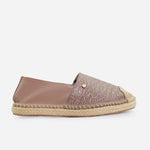 Espadrilla isla de cuero para mujer - Taupe