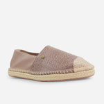 Espadrilla isla de cuero para mujer - Taupe