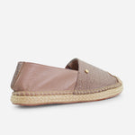Espadrilla isla de cuero para mujer - Taupe