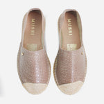 Espadrilla isla de cuero para mujer - Taupe