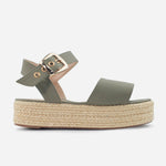 Sandalia flatform letizia de sintético para mujer - Verde