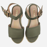 Sandalia flatform letizia de sintético para mujer - Verde