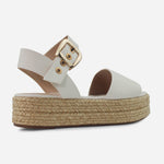 Sandalia flatform letizia de sintético para mujer - Hueso