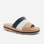 Sandalia flatform juliet de cuero para mujer - Negro