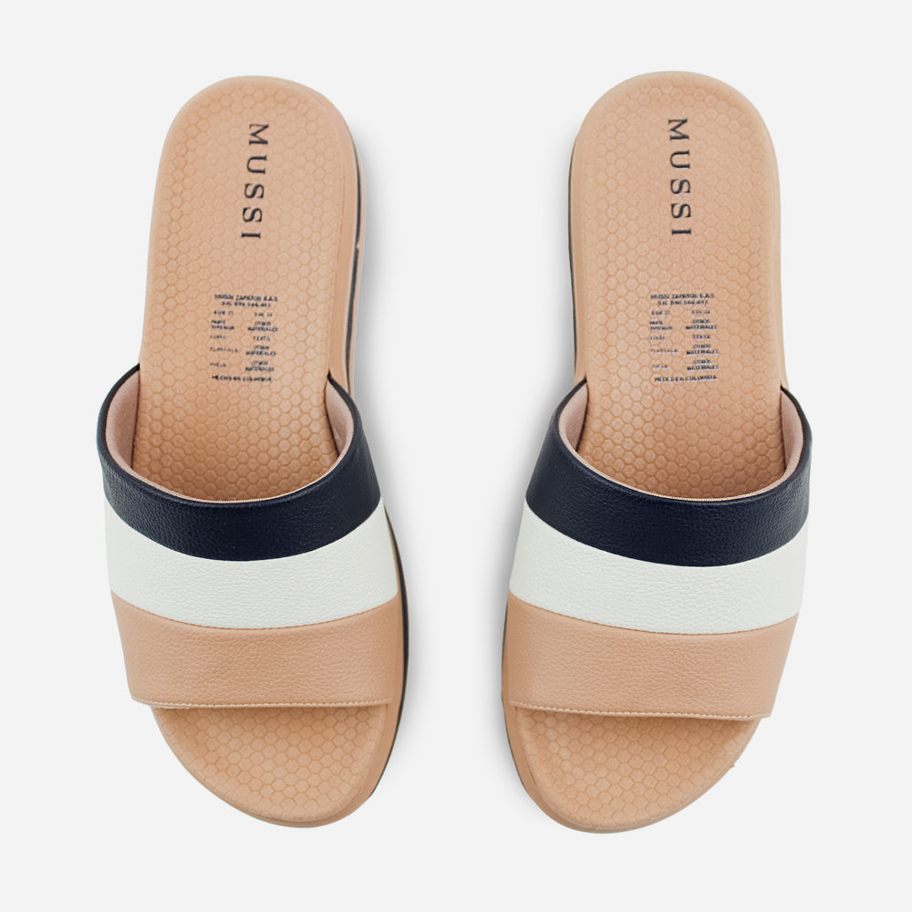 Sandalia flatform juliet de cuero para mujer - Negro