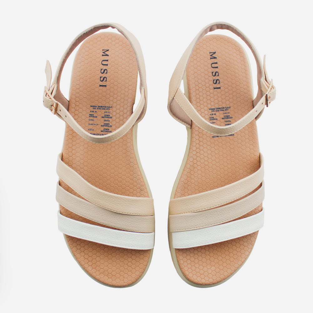 Sandalia flatform eva de sintético para mujer - Nude