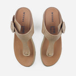 Sandalia flatform ione de sintético para mujer - Taupe