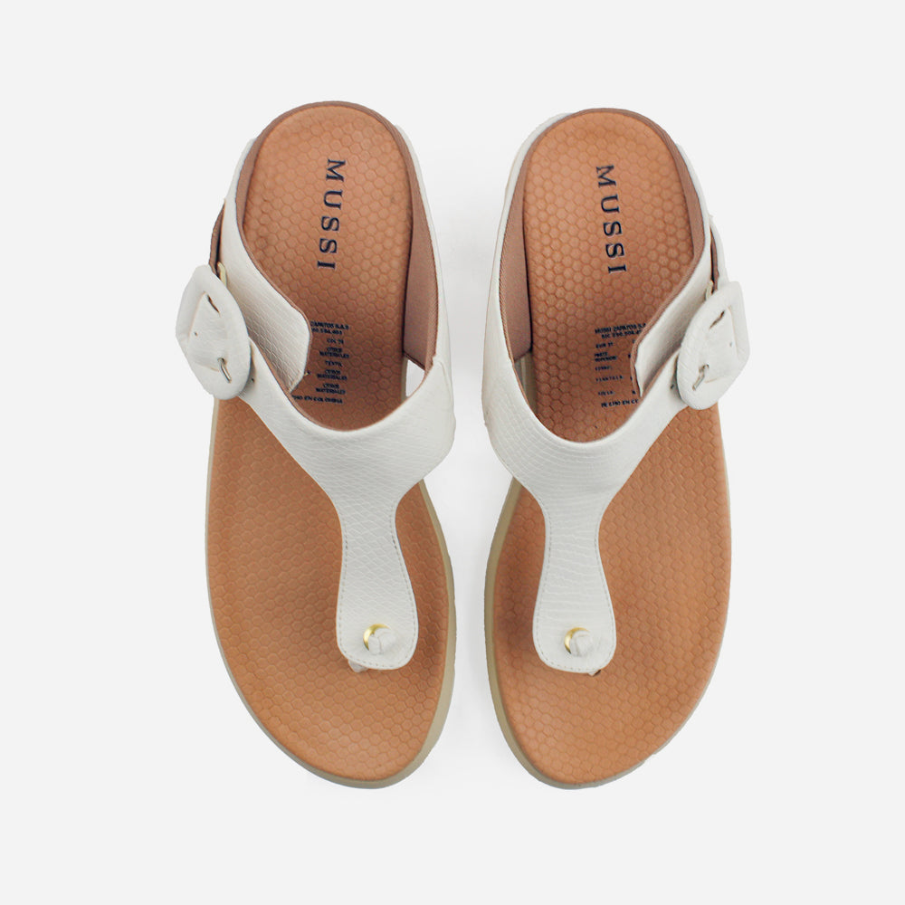 Sandalia flatform ione de sintético para mujer - Hueso