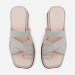 Sandalia flatform carmina de cuero para mujer - Taupe