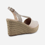 Sandalia espadrilla laurel de textil para mujer - Rosado