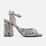 Sandalia tacon Zahara de cuero para mujer - Pitón