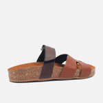 Sandalia plana miranda de cuero para mujer - Miel