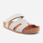 Sandalia plana miranda de cuero para mujer - Rosado