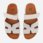 Sandalia plana miranda de cuero para mujer - Rosado